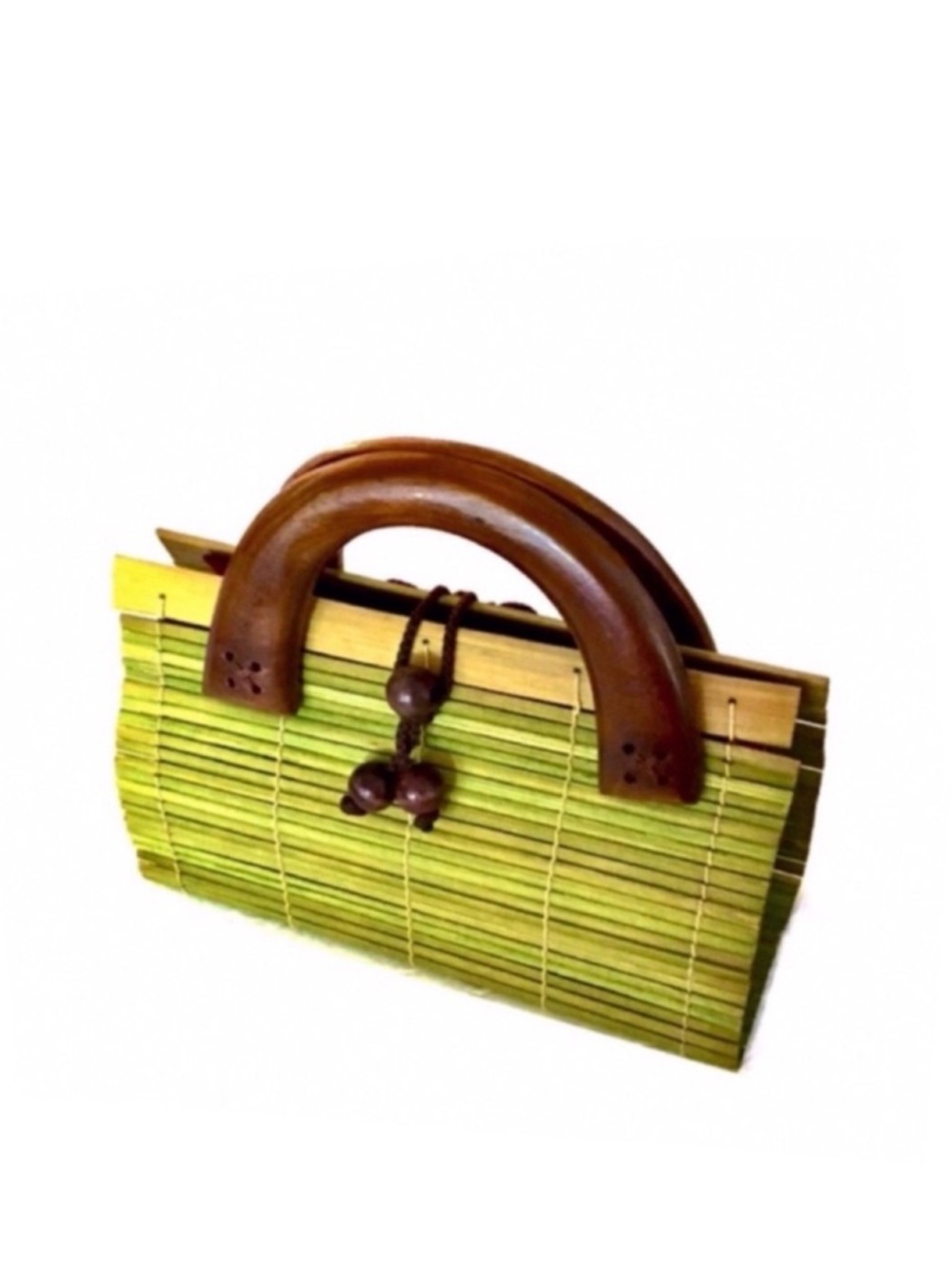 Handmade Eco-Bamboo Handbag with Wooden Handles